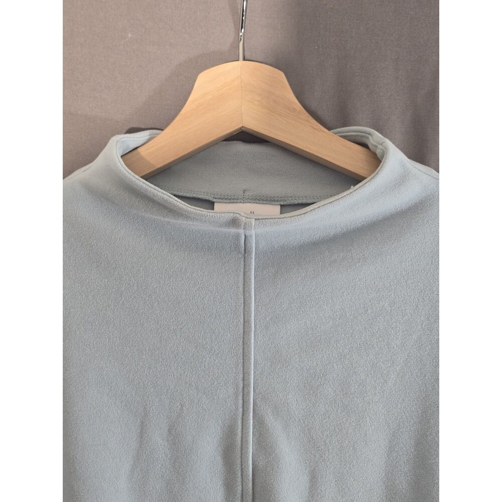 J. Jill Minimalist Clean Girl Mock Neck Boxy Sweatshirt Light Blue Petite S - Picture 6 of 7